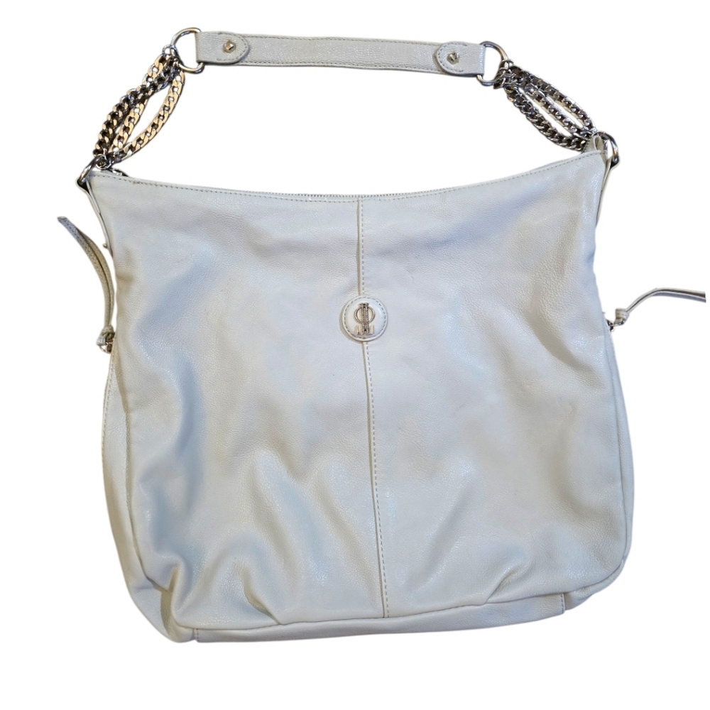 J Lo Winter White Large Hobo Style bag